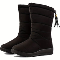 Bottes de neige pour femme, doublées et montant jusqu’au mollet | chaussures d’hiver antidérapantes