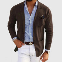 Cardigan da uomo con revers e tasche