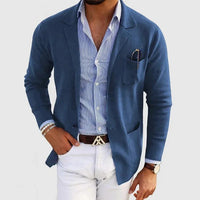 Cardigan da uomo con revers e tasche