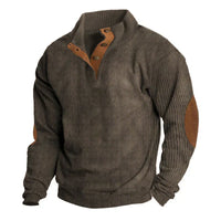 Pull pour homme à col montant et boutons