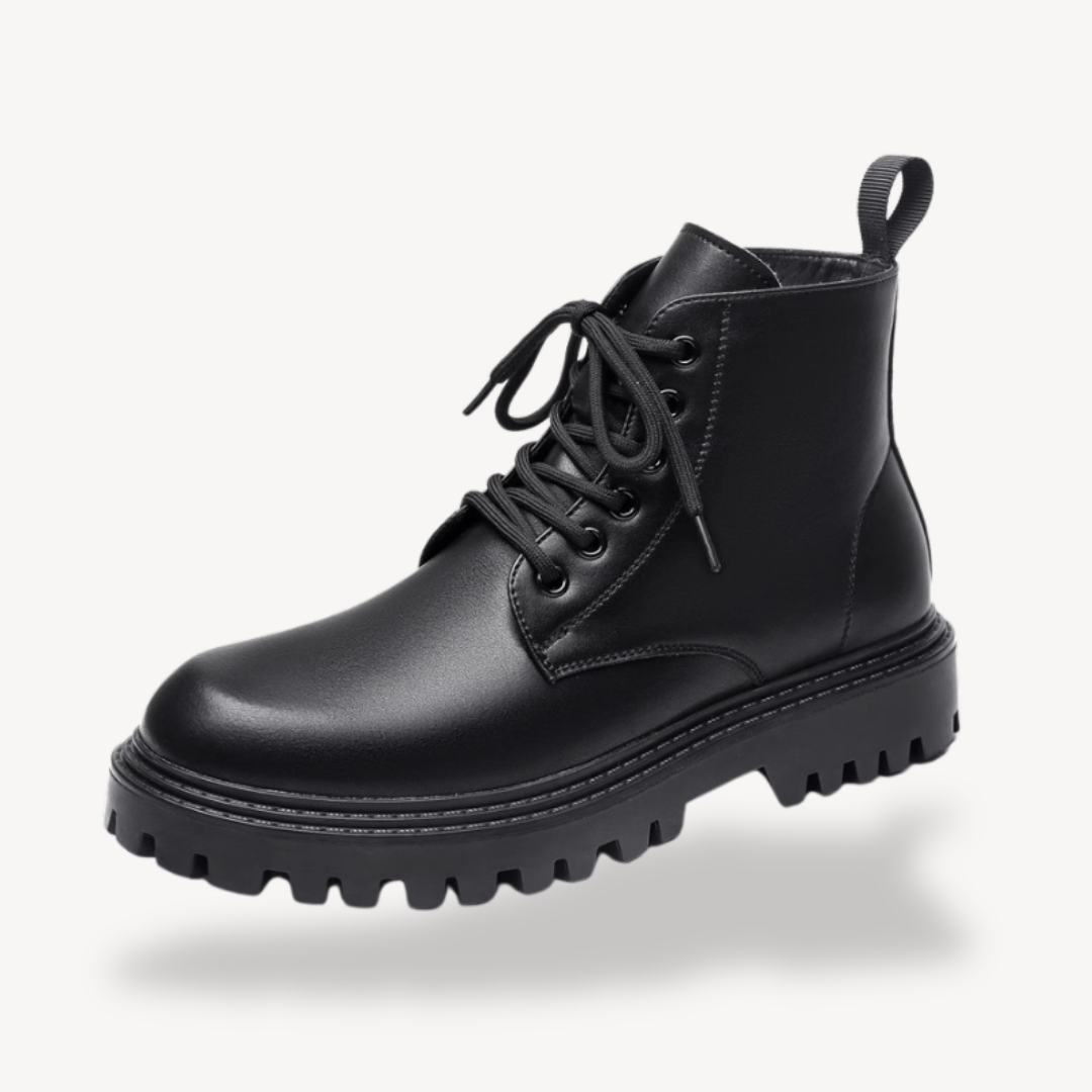 Stivaletti invernali da uomo con lacci, stile militare