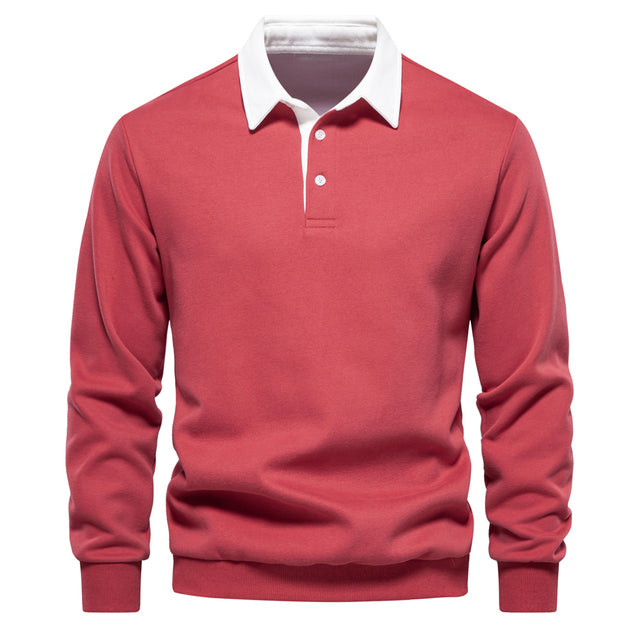 Maglione da uomo stile polo a maniche lunghe | Per tutti i giorni e per il lavoro