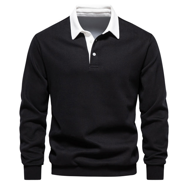 Maglione da uomo stile polo a maniche lunghe | Per tutti i giorni e per il lavoro