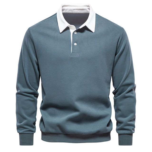 Maglione da uomo stile polo a maniche lunghe | Per tutti i giorni e per il lavoro