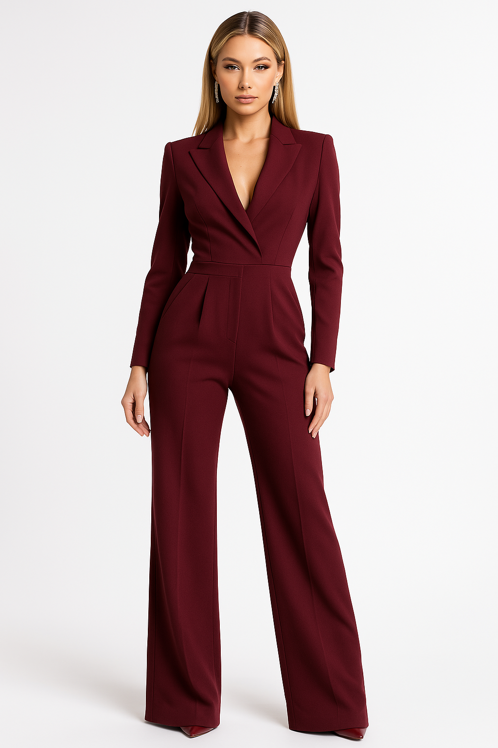 Tuta elegante da donna a maniche lunghe