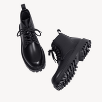 Męskie Buty Zimowe Sznurowane Botki Styl Wojskowy
