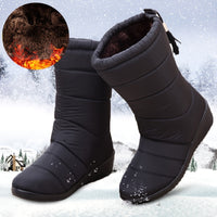 Bottes de neige pour femme, doublées et montant jusqu’au mollet | chaussures d’hiver antidérapantes
