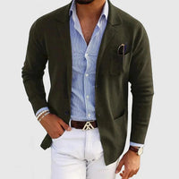 Cardigan da uomo con revers e tasche