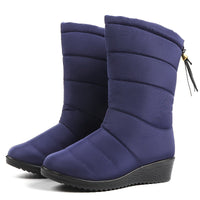 Bottes de neige pour femme, doublées et montant jusqu’au mollet | chaussures d’hiver antidérapantes