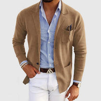 Cardigan da uomo con revers e tasche