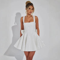 Robe mini à sequins à bretelles