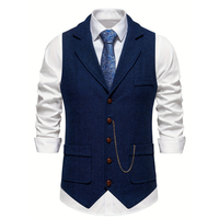 Gilet da uomo con scollo a V e bottoni