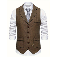 Gilet da uomo con scollo a V e bottoni