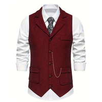 Gilet da uomo con scollo a V e bottoni