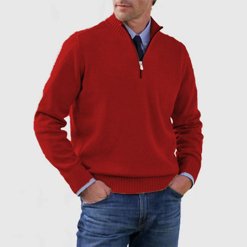Maglione da uomo | A mezza zip e collo alto