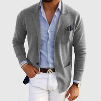 Cardigan da uomo con revers e tasche