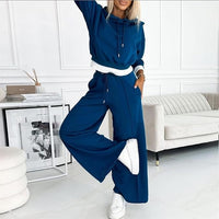 Completo da jogging da donna con felpa con cappuccio e pantaloni a gamba larga | Per tutti i giorni e la città