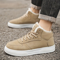 Ανδρικά ψηλά χειμερινά sneakers με επένδυση και κορδόνια | Για κάθε μέρα