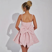 Robe mini à sequins à bretelles