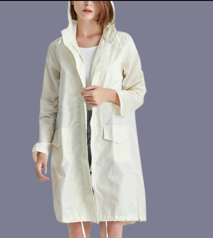 Giacca antipioggia da donna con cappuccio