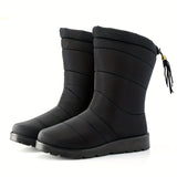 Bottes de neige pour femme, doublées et montant jusqu’au mollet | chaussures d’hiver antidérapantes