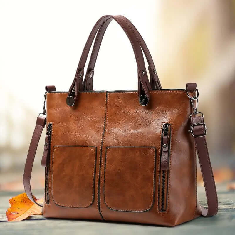 Borsa shopper da donna a spalla e a tracolla con tasche con cerniera | Capiente, per il lavoro