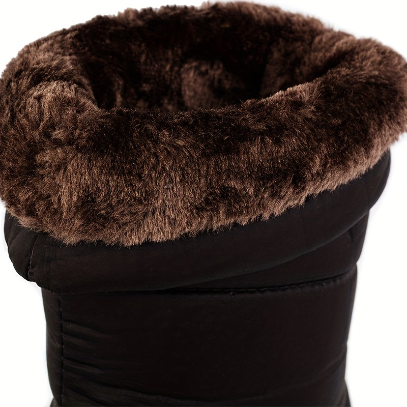 Bottes de neige pour femme, doublées et montant jusqu’au mollet | chaussures d’hiver antidérapantes