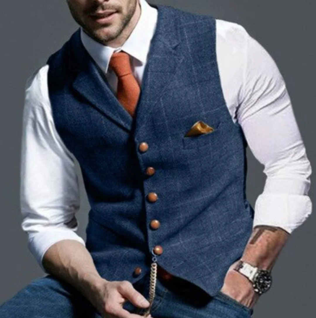 Gilet da uomo da abito con bottoni