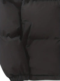 Zip-up quilted hooded jacket