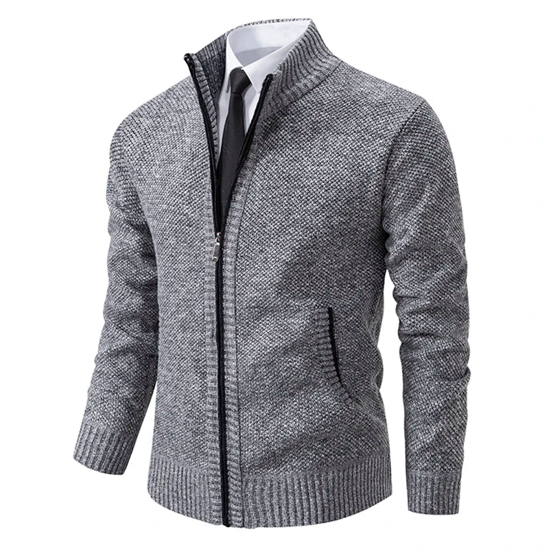 Maglione da uomo con zip | Collo alto e tasche
