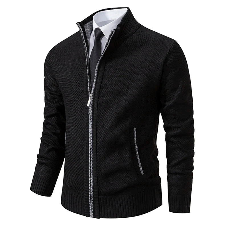 Maglione da uomo con zip | Collo alto e tasche