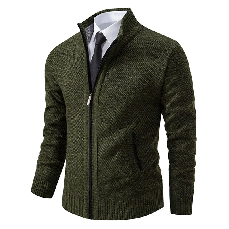 Maglione da uomo con zip | Collo alto e tasche