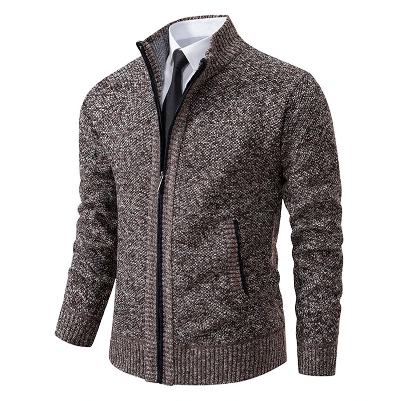Maglione da uomo con zip | Collo alto e tasche
