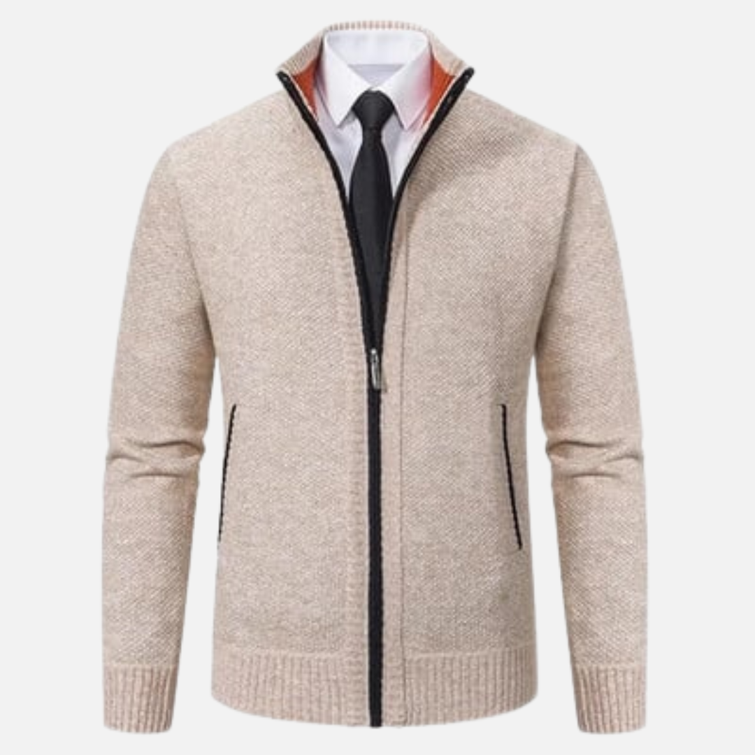 Maglione da uomo con zip | Collo alto e tasche