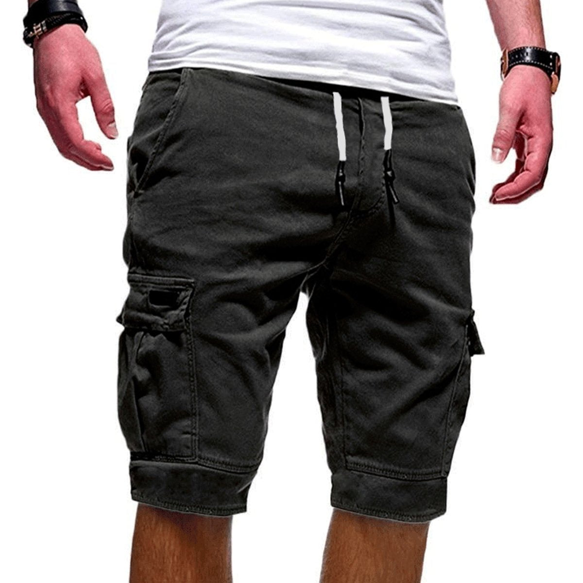 Pantaloncini cargo da uomo con coulisse