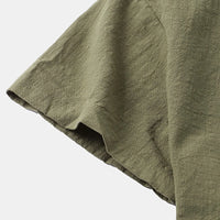 Men's linen set with a shirt and shorts
