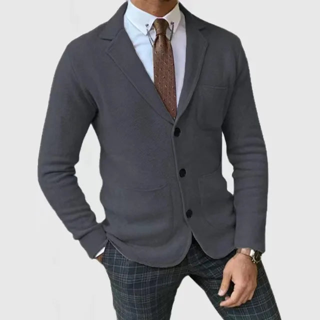 Cardigan da uomo in maglia con bottoni