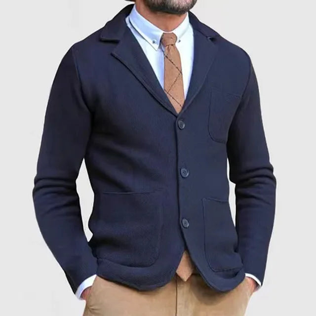 Cardigan da uomo in maglia con bottoni