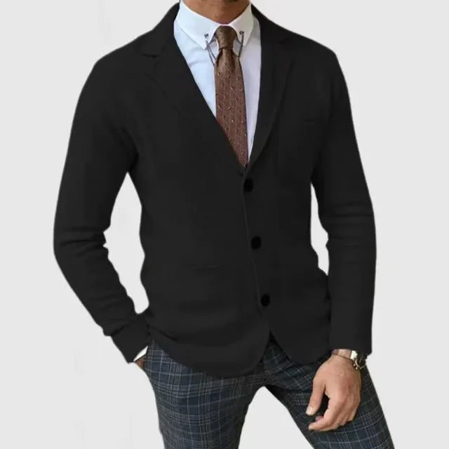 Cardigan da uomo in maglia con bottoni