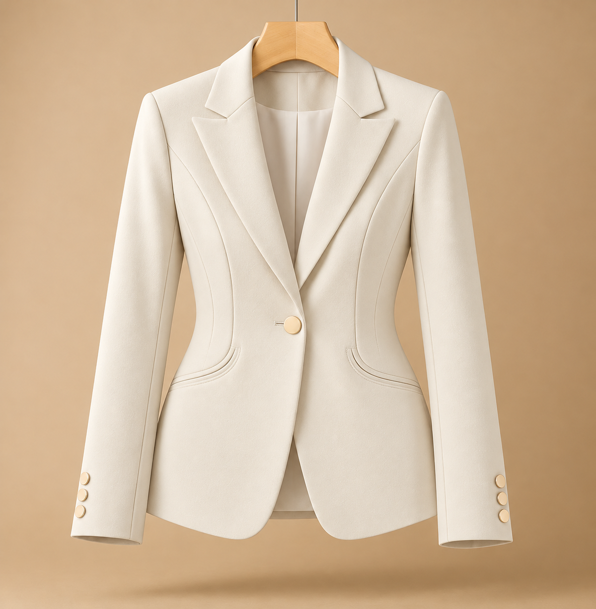 Blazer elegante da donna, aderente e monopetto