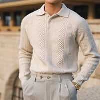 Pulover polo pentru bărbați, cu guler | Stil casual