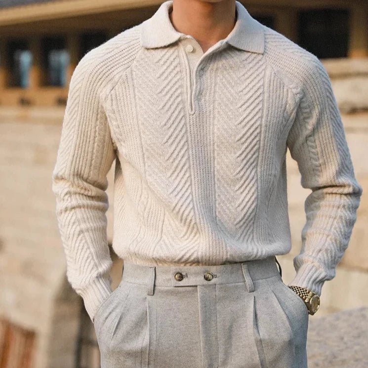 Maglione polo da uomo con colletto | Stile casual