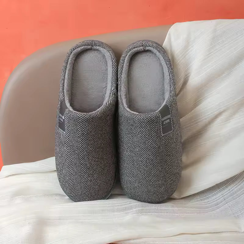 Chaussons à enfiler avec doublure douce | chauds, avec semelle robuste