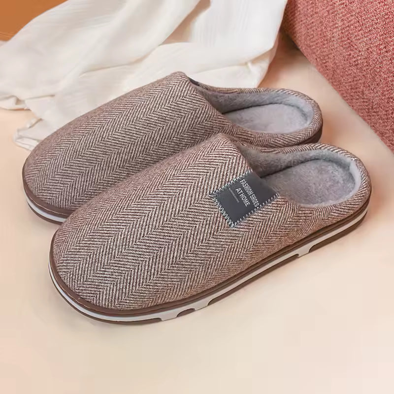 Chaussons à enfiler avec doublure douce | chauds, avec semelle robuste
