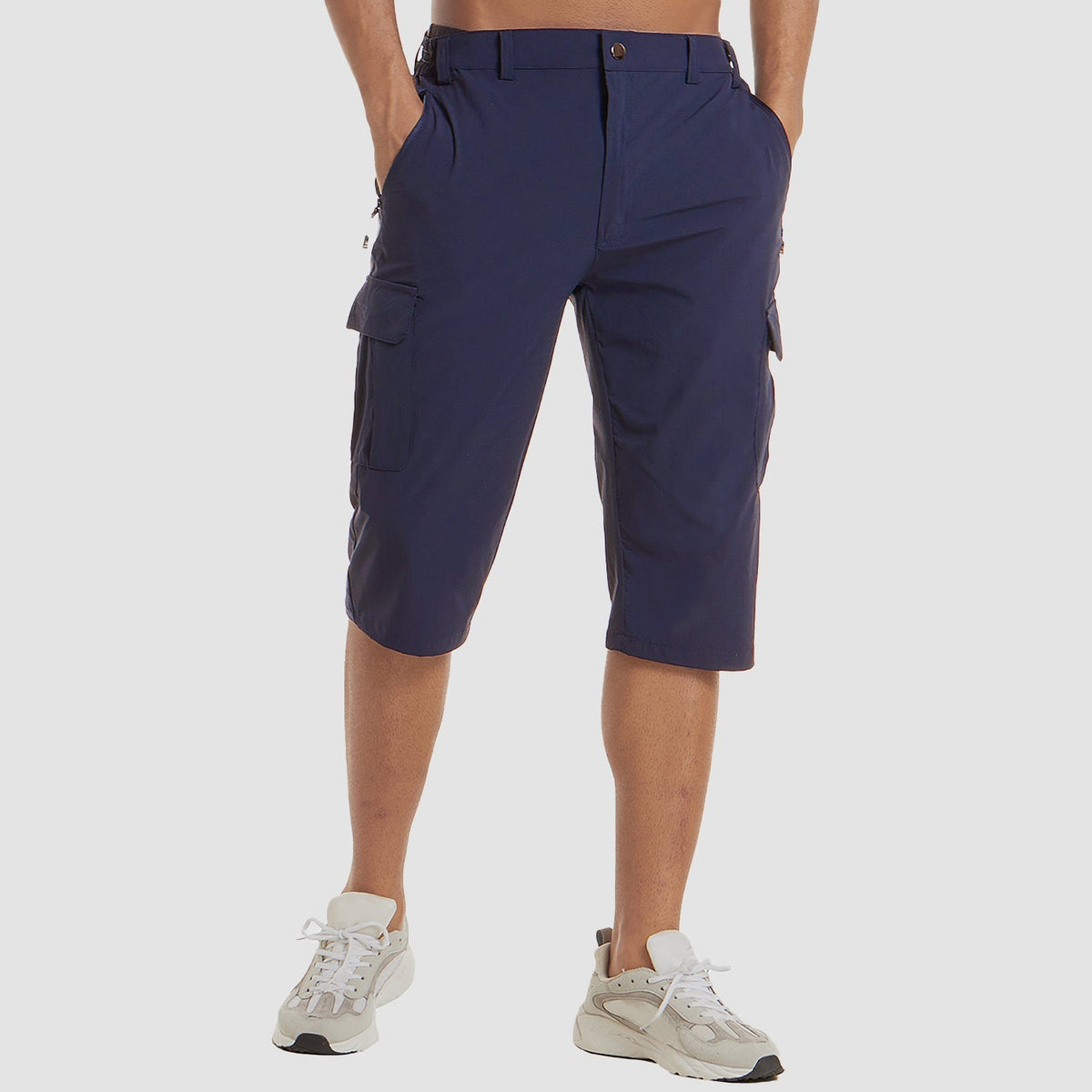 Men's summer cargo shorts with pockets