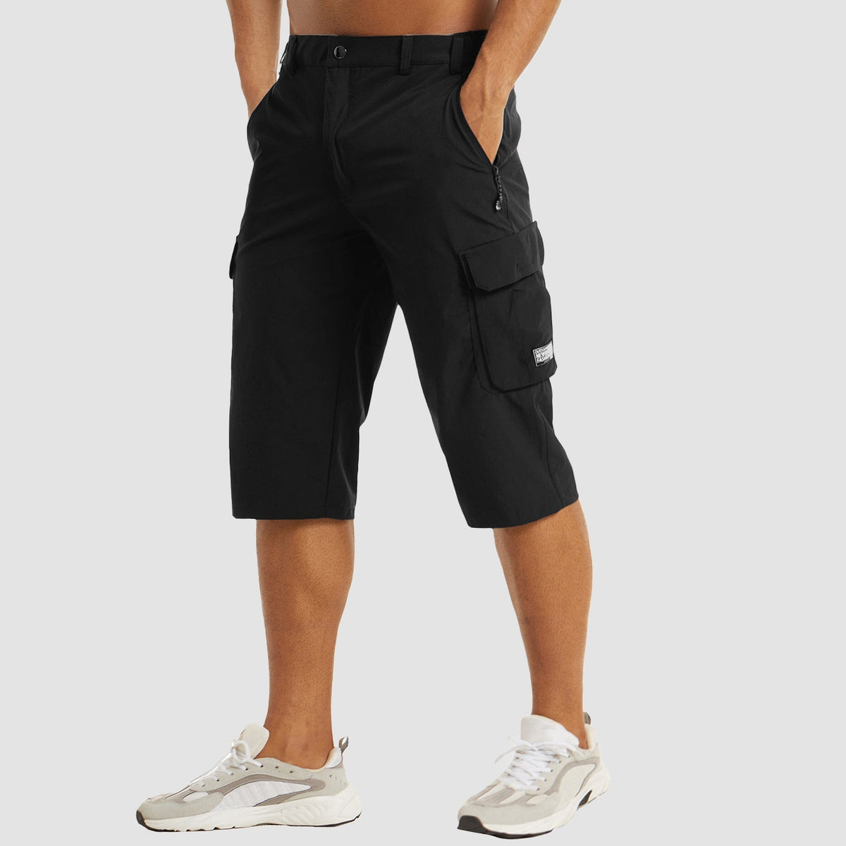 Men's summer cargo shorts with pockets