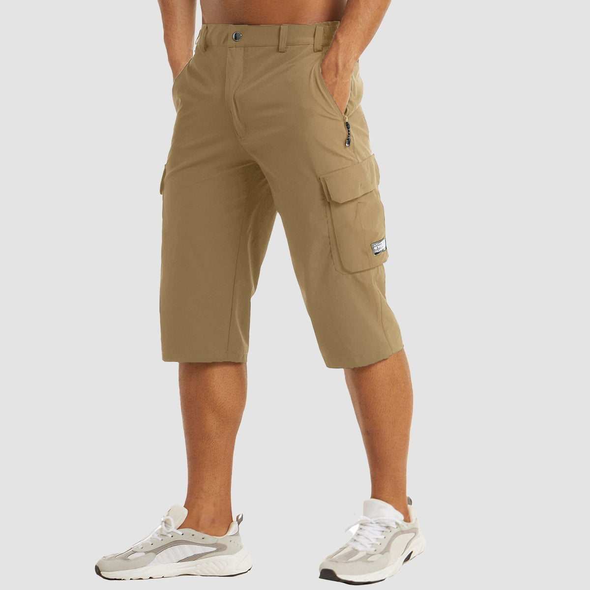 Men's summer cargo shorts with pockets