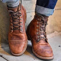 Bottes d’hiver pour homme, montantes, style rétro