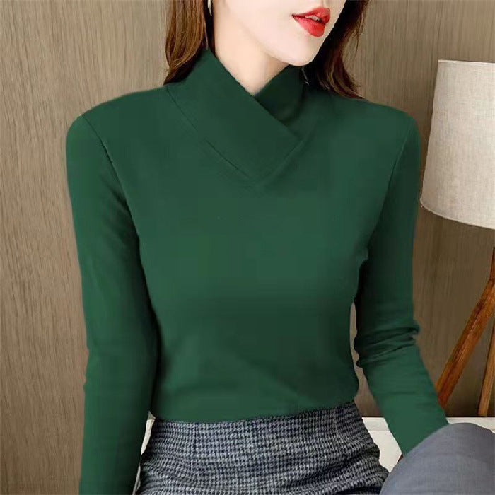 Maglione da donna | Top aderente a collo alto e maniche lunghe