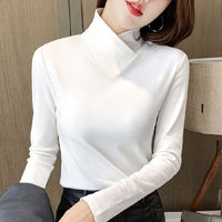 Maglione da donna | Top aderente a collo alto e maniche lunghe